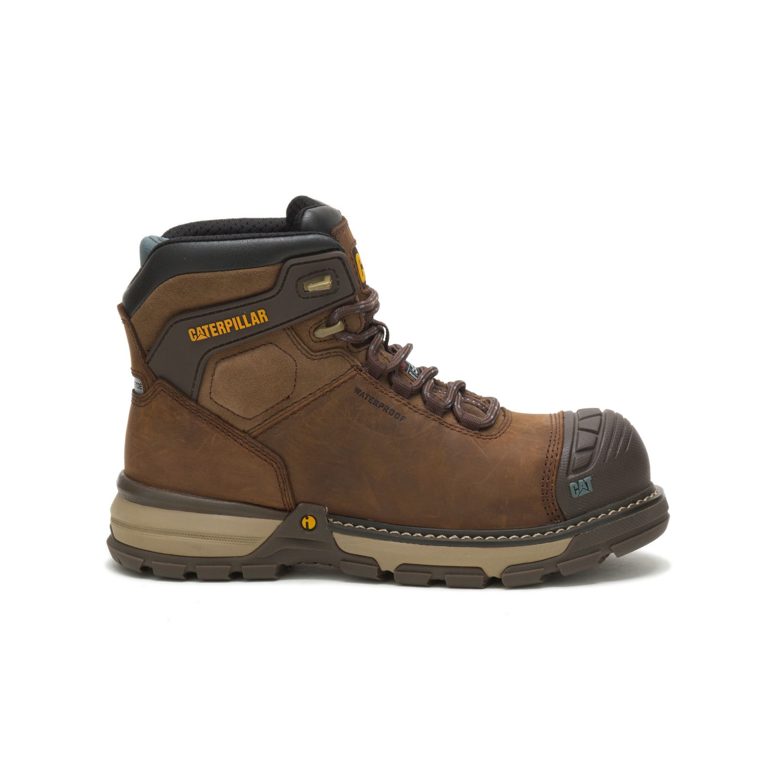 Women's Caterpillar Excavator Superlite Waterproof Thinsulate™ Nano Toe Work Boots Dark Brown Ireland IKAQ13940